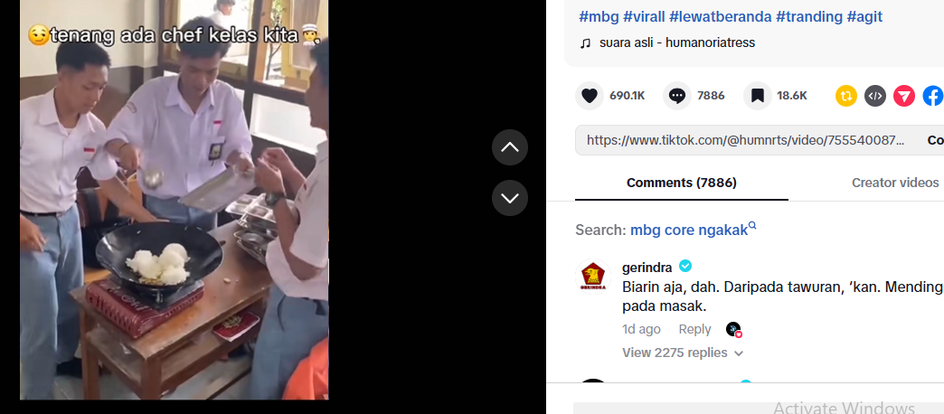 komentar Akun Gerindra